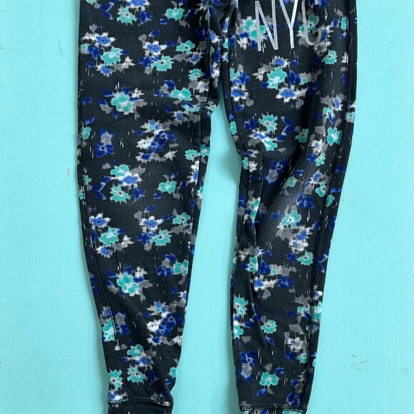 Aeropostale Joggers Floral Black Gray Blue Joggers Floral Joggers Athleisure - Picture 4 of 6